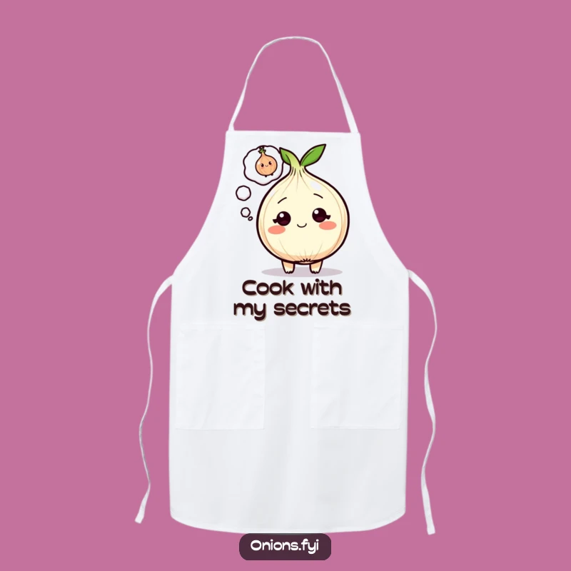 Funny Onion Apron: Winking Chef's Humor for Kitchen Fun