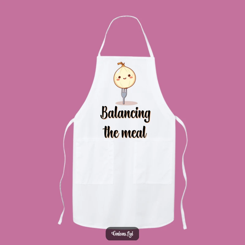 Funny Balancing Onion Apron - Hilarious Kitchen Wear for Foodie Fun