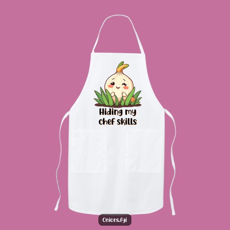 Funny Peeking Onion Apron: Garden Grin Kitchen Fun Funny Gift!