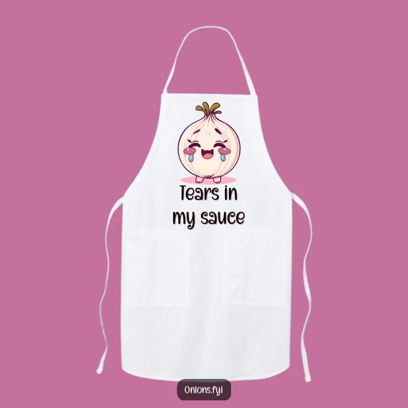 Funny Rainbow Tears Onion Apron - Add Color to Your Cooking Fun