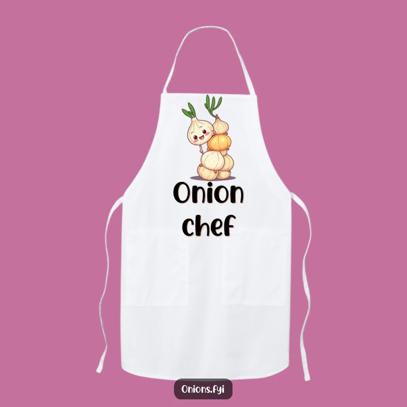 Funny Wobbly Onion Chef's Apron - Cooking Up Determination