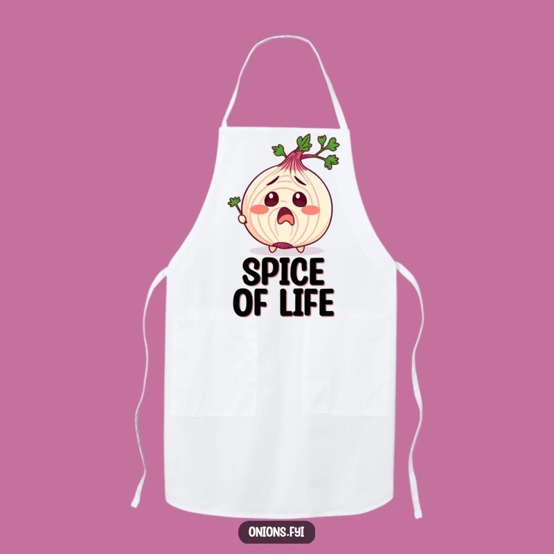Tickled Onion Apron: Surprised Face, Parsley Fun, Kitchen Funny Gift