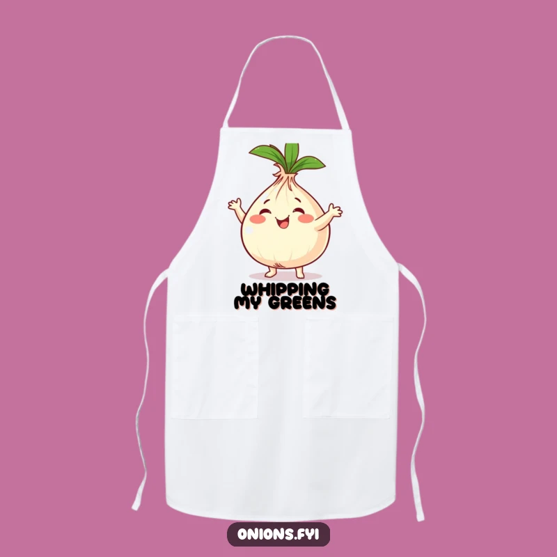 Funny Onion Dancer Apron - Cheerful Veggie Kitchen Fun Gift