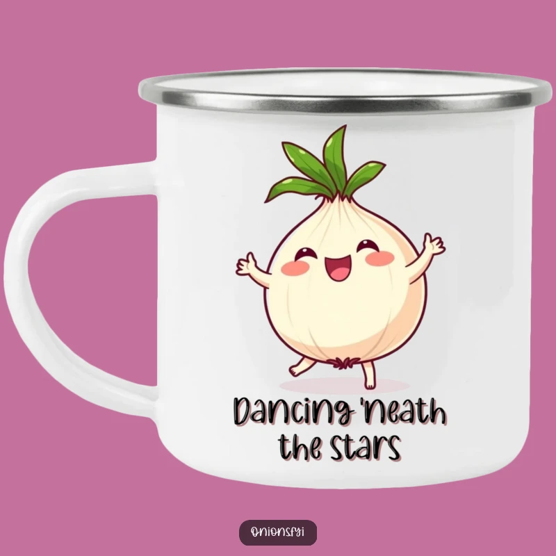 Funny Onion Dance Camping Mug: Sip and Groove Around the Campfire, Fun Gift