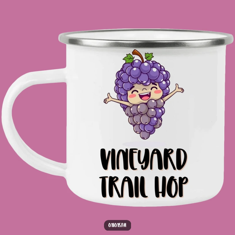 Funny Grapes Leapfrog Camping Mug - Durable & Hilarious for Outdoor Fun