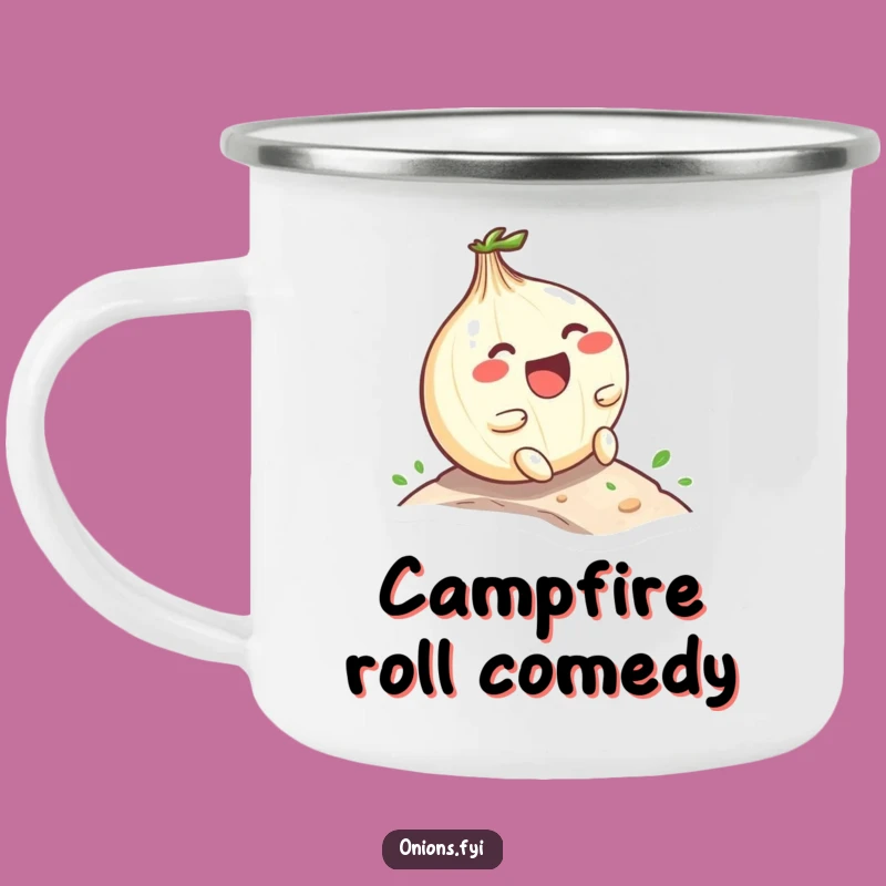 Funny Kawaii Onion Camping Mug: Laughing Onion Hill Roll Camp Gift