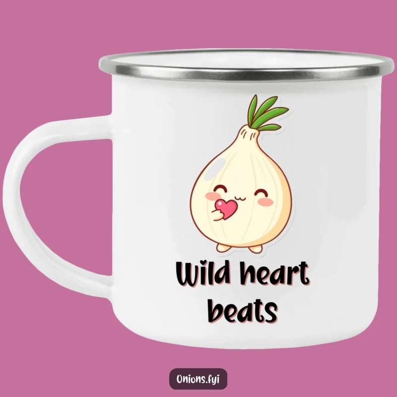 Funny Kawaii Onion Heart Camping Mug: Cute Loving Onion Camp Gift