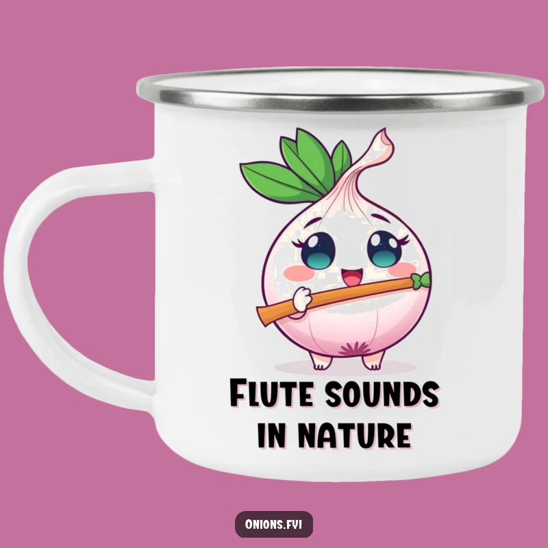 Funny Onion Flute Camping Mug: Campfire Songs, Your Melodious Outdoor Companion
