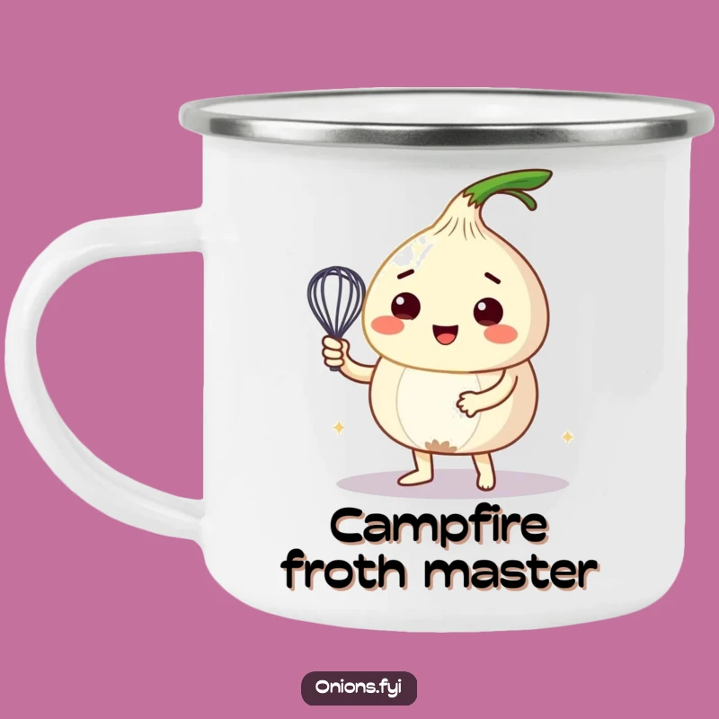 Funny Onion Whisking Camping Mug: Your Adventure Brew Companion with Humor Gift