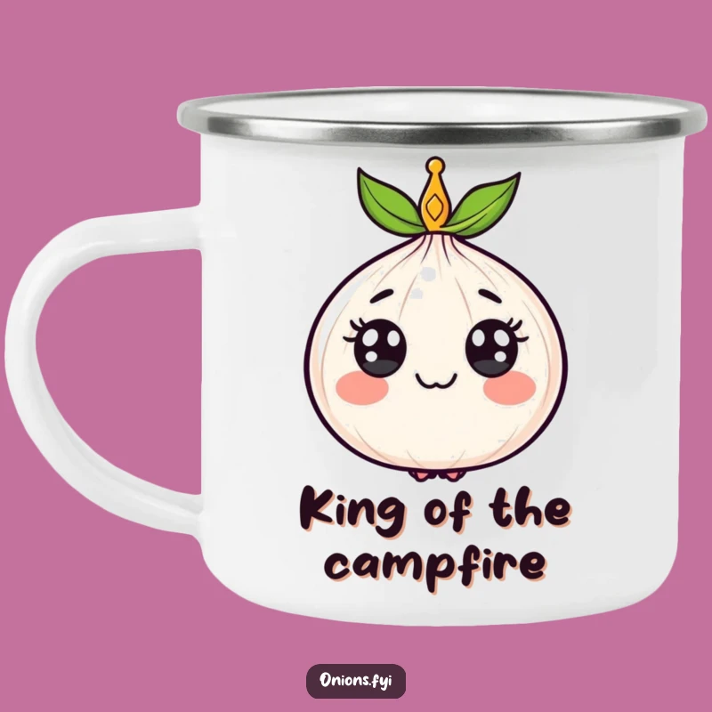 Funny Royal Onion Camping Mug: Enjoy Hot Drinks with Regal Veggie Humor