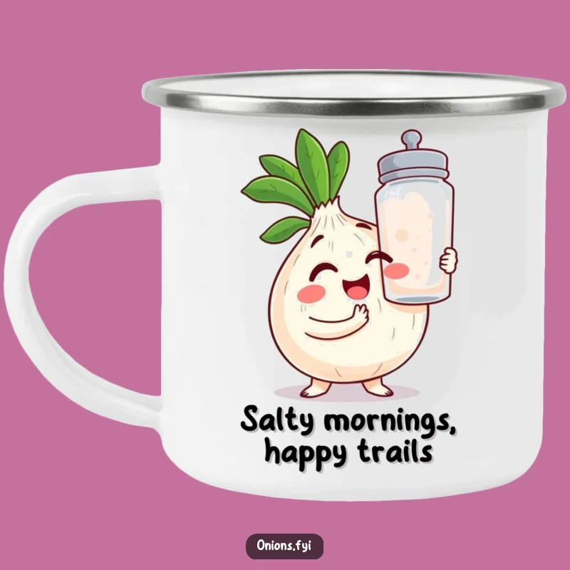 Funny Onion Camping Mug: A Hilarious Kawaii Chef Companion for Outdoors
