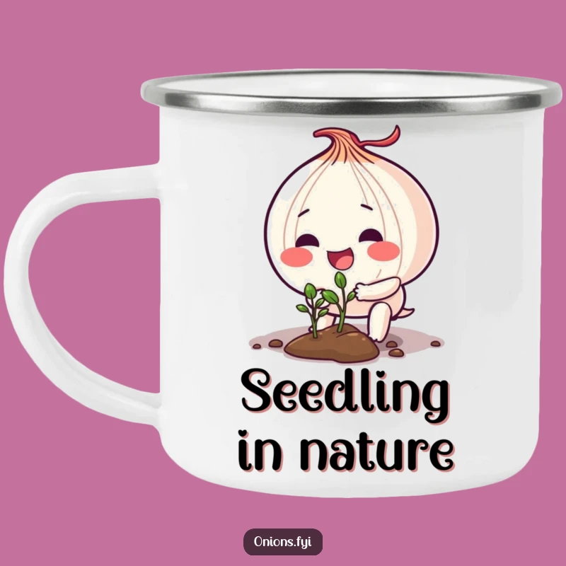 Funny Onion Planting Camping Mug: Gardener's Outdoor Cup, Unique Gift
