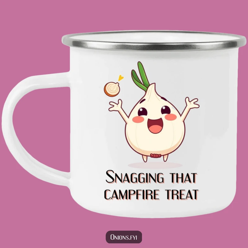 Funny Onion Catch Camping Mug - Enthusiastic Brew, Great Funny Gift!