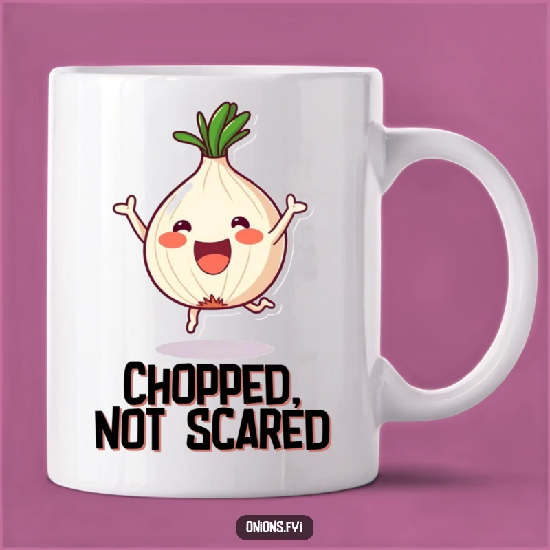Funny Chopped Onion Mug: Joyful Kawaii Onion in Fun Shapes Gift