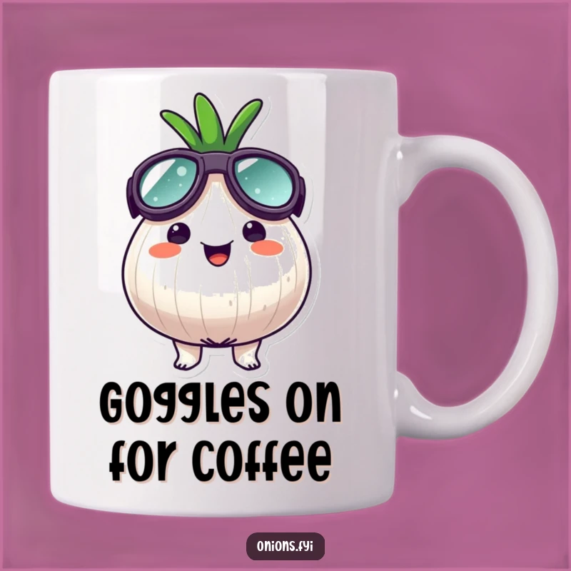 Funny Goggle Onion Mug - Hilarious Adventure Gift for Happy Explorers