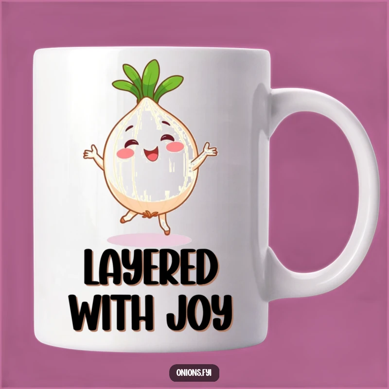 Funny Happy Onion Jig Mug - Hilarious Vegetable Dancer Gift