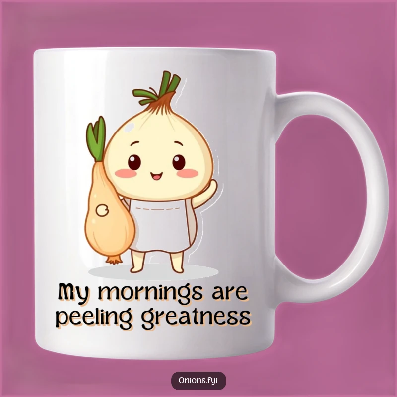 Funny Onion Chef Mug: Proudly Peeled Veggies, Perfect Culinary Gift