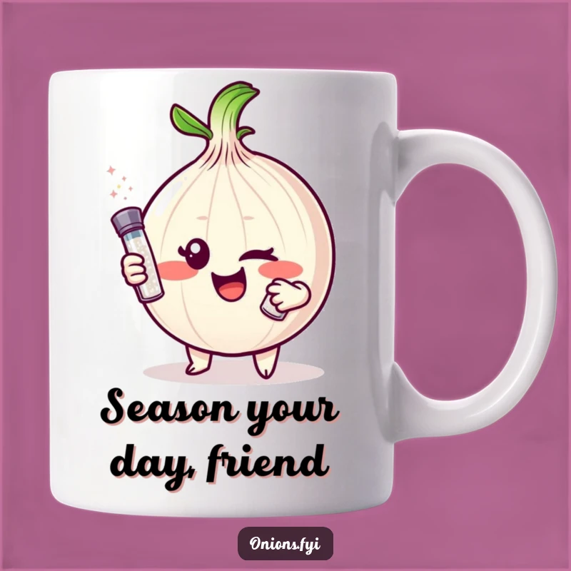 Funny Onion Wink Mug: Mischievous Gift for Foodies Who Love Salty Jokes