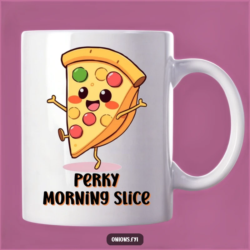 Funny Pizza Cartwheel Mug - Hilarious Gift for Pizza Lovers & Fun Foodies