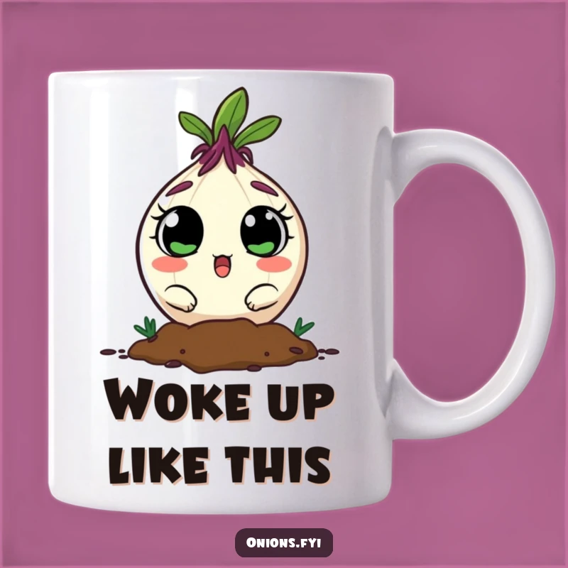 Funny Surprised Onion Mug - A Hilarious Gift for the Startled Gardener!