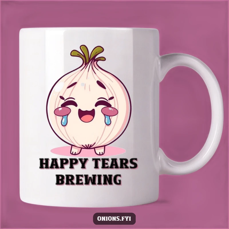 Funny Rainbow Tears Onion Mug - Hilarious Happy Crying Gift for Sensitive Souls
