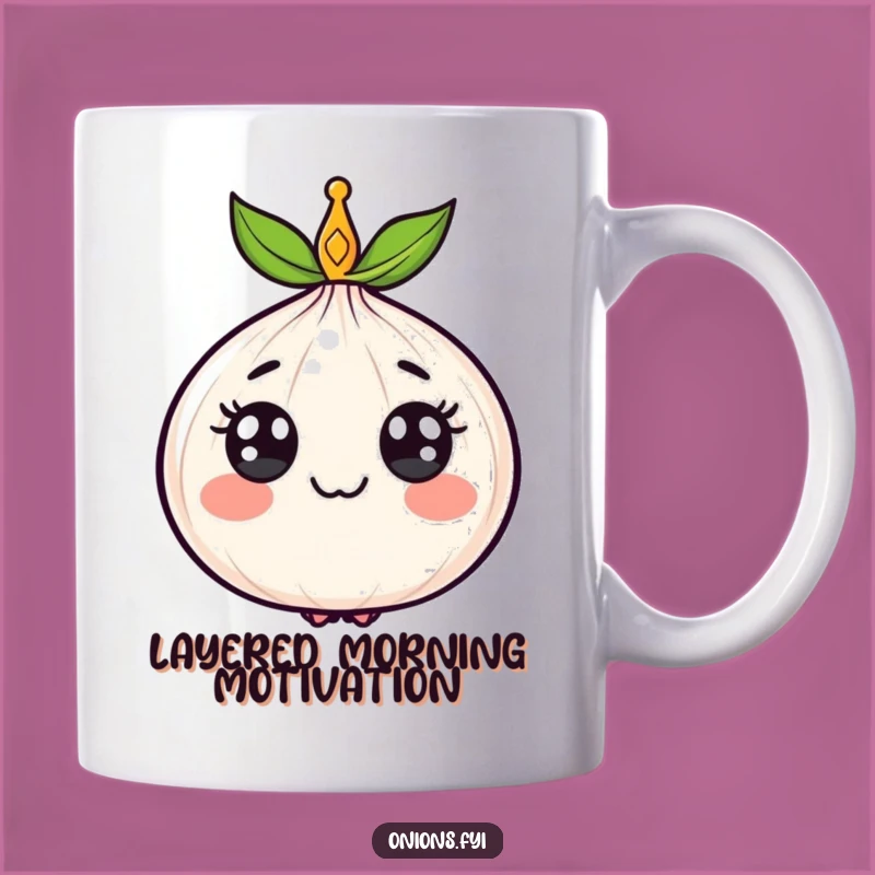 Funny Royal Onion Mug: A Regal Veggie's Crowned Charm for a Hilarious Gift