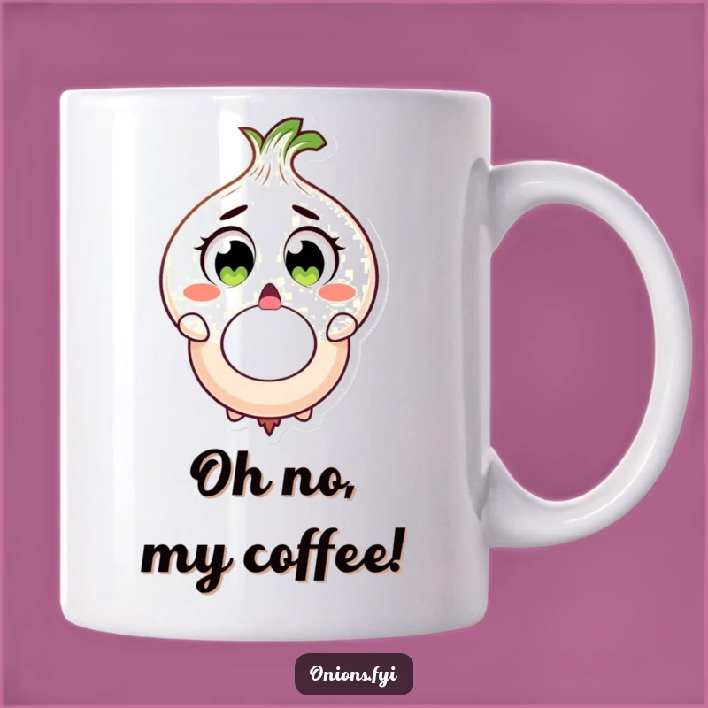 Funny Surprised Onion Mug - Dropped Ring Oops, Perfect Funny Gift!