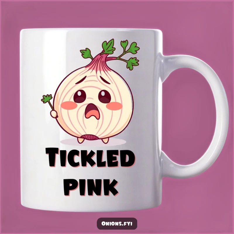 Tickled Onion Mug: Surprised Face, Parsley Fun, Perfect Funny Gift