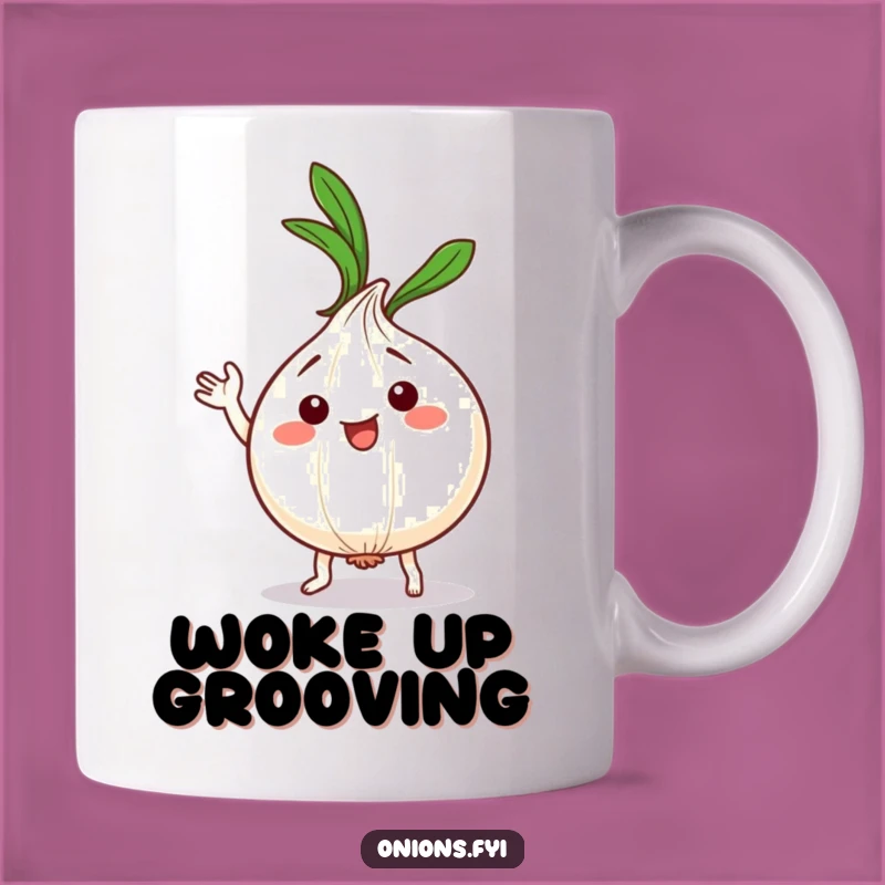 Funny Kawaii Onion Dance Mug - Silly Moves, Perfect Groovy Funny Gift