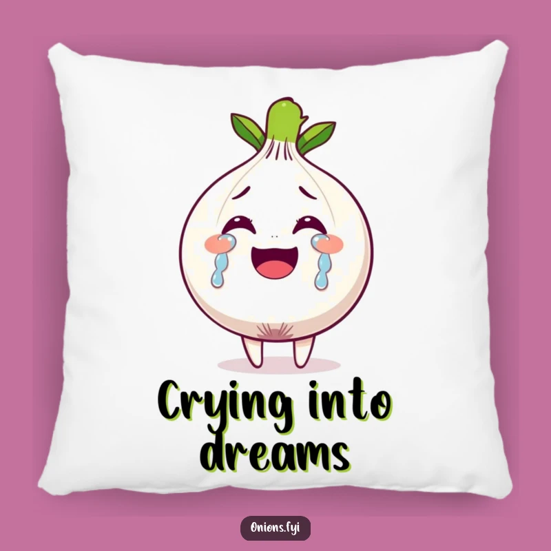 Funny Tears of Joy Onion Pillow - Cozy Emotional Vegetable Decor
