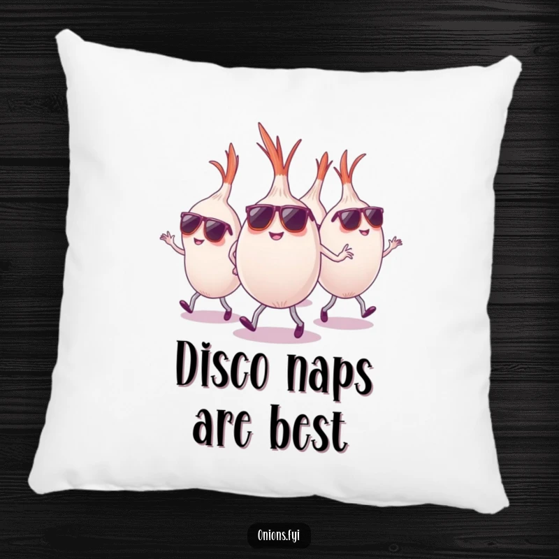 Funny onions wearing sunglasses dancing energetically, plush pillow, soft and funny gift.