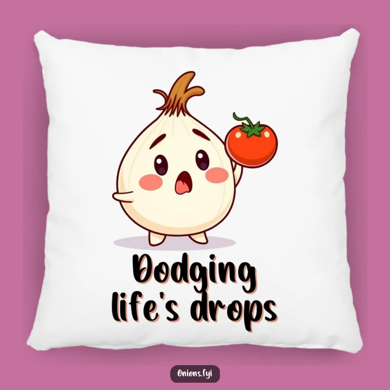 Funny Onion Vegetable Dodge Pillow - Comfy & Hilarious Home Accent Gift