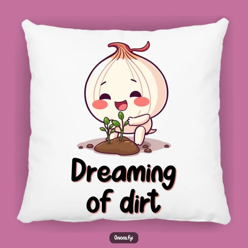 Funny Onion Planting Pillow: Cozy Gardener Accent, Sweet Gift