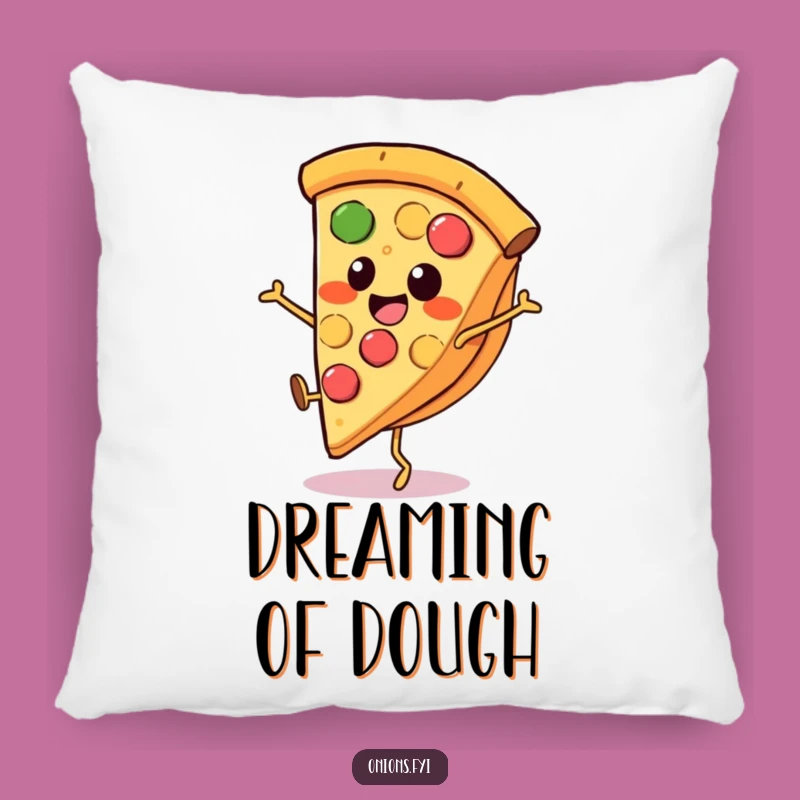 Funny Pizza Cartwheel Pillow - Cozy & Hilarious Accent for Foodie Spaces