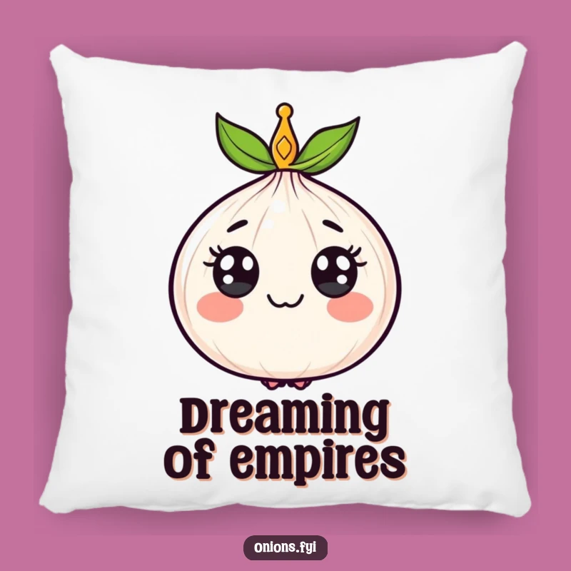 Funny Crowned Onion Pillow: Cozy Up with Regal Veggie Humor