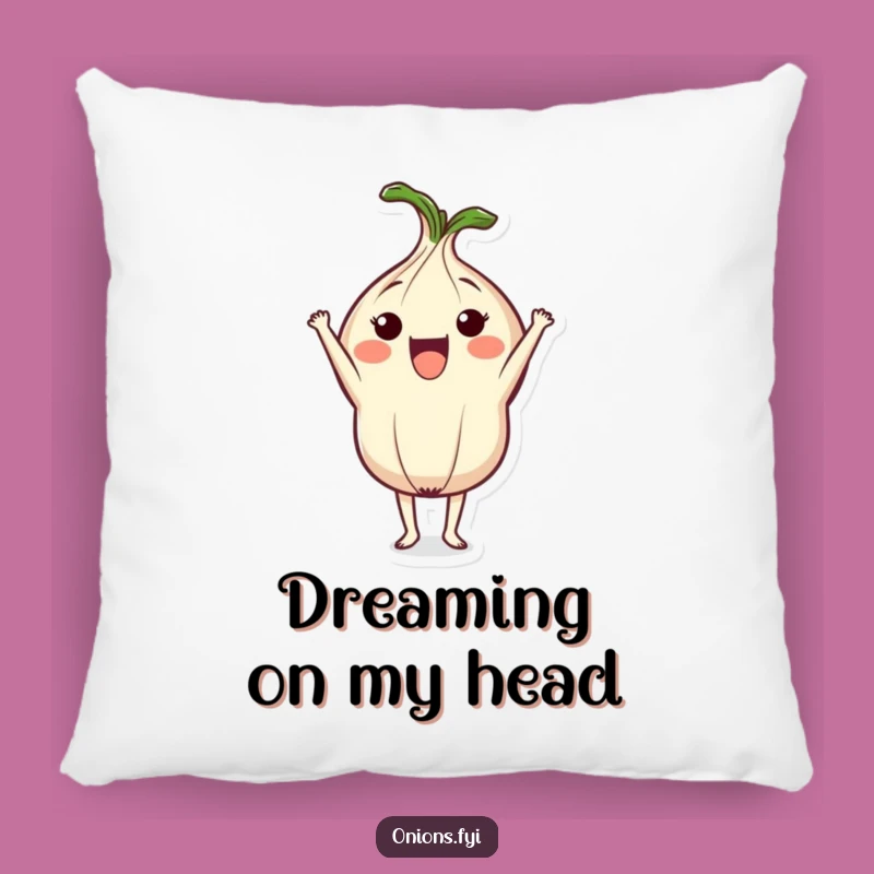 Funny Onion Headstand Pillow: Cute Veggie Comfort for Your Cozy Space
