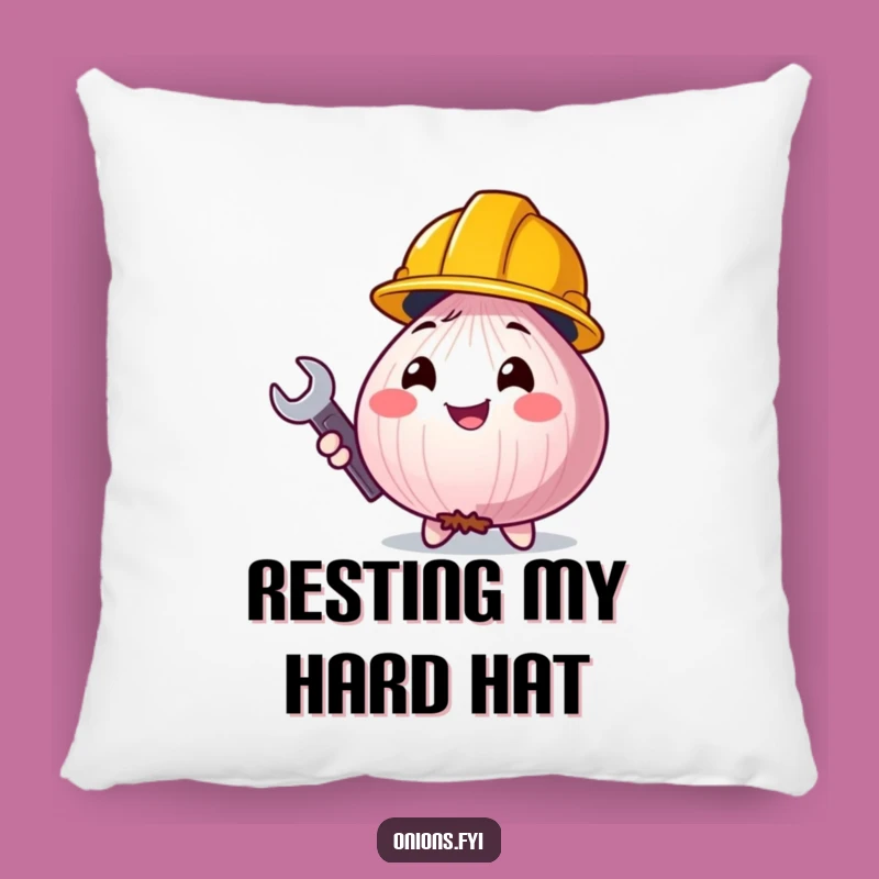 Funny Construction Onion Pillow: Cozy Comfort & Hilarious Decor