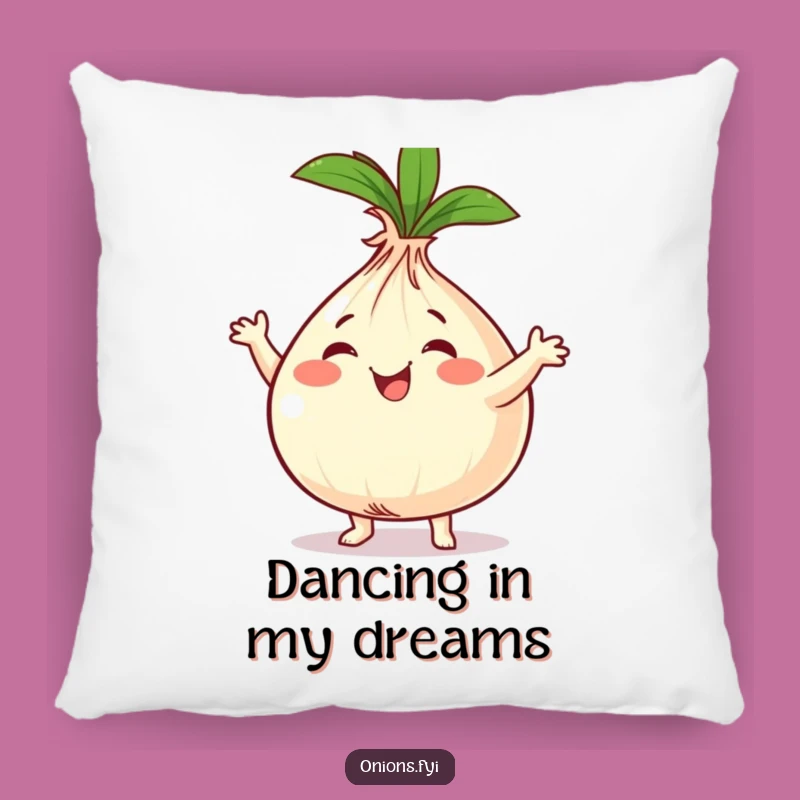 Funny Onion Dancer Pillow - Cozy Veggie Boogie Cushion Gift