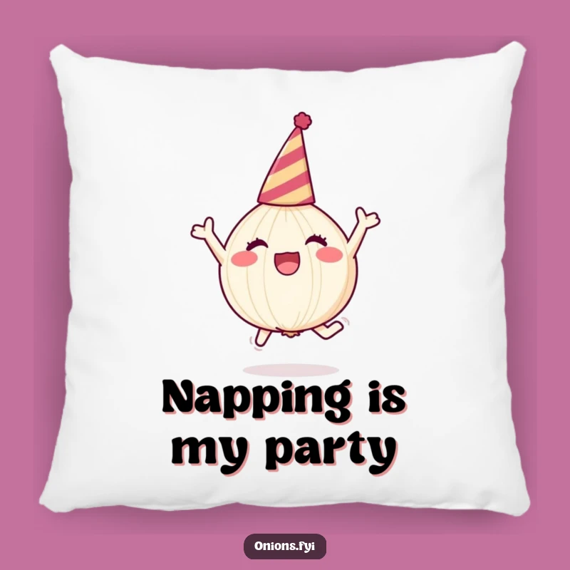 Funny Onion Party Pillow - Cozy Celebration Cushion, Sweet Funny Gift!