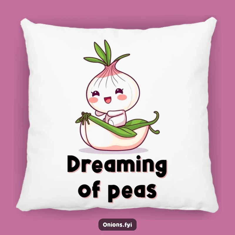 Funny Onion Pea Rider Pillow: Cozy Hugs with a Playful Onion Character
