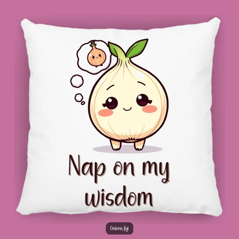 Funny Onion Pillow: Winking Onion Cushion for Comfy Laughs