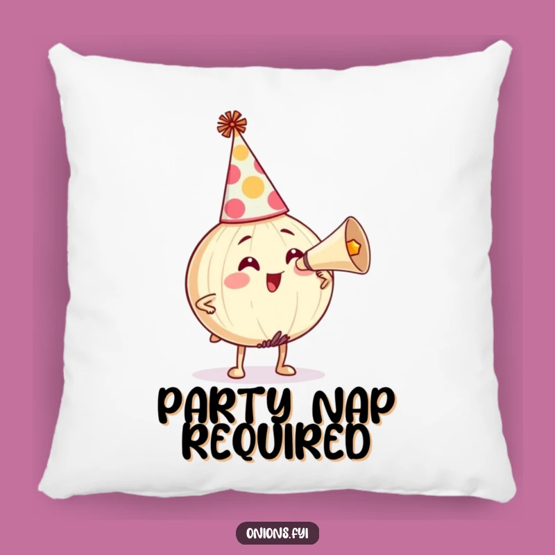 Funny Party Pillow: Onion Honking Humor, Perfect Festive Accent!