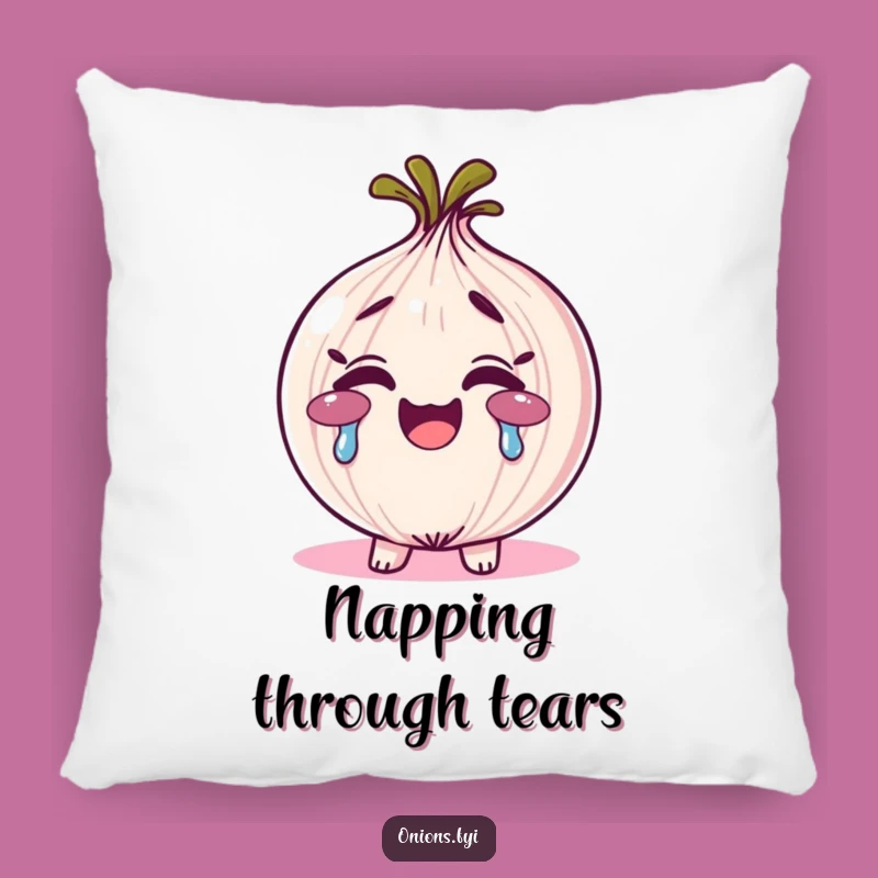 Funny Rainbow Tears Onion Pillow - Cozy Comfort for Emotional Expression