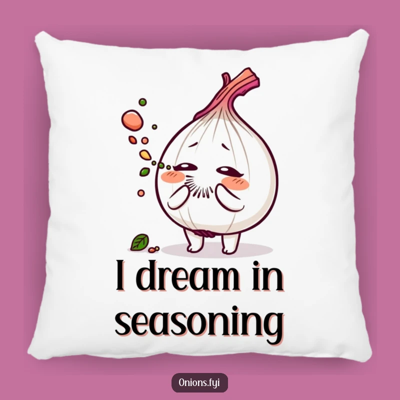 Funny Onion Sneeze Pillow: Savory Herb Dust Cuddles - Funny Decor!