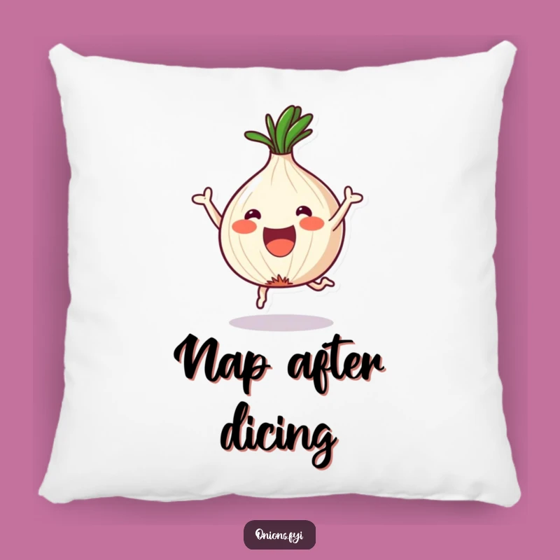 Funny Onion Pillow: Happy Chopped Kawaii Design for Cozy Fun