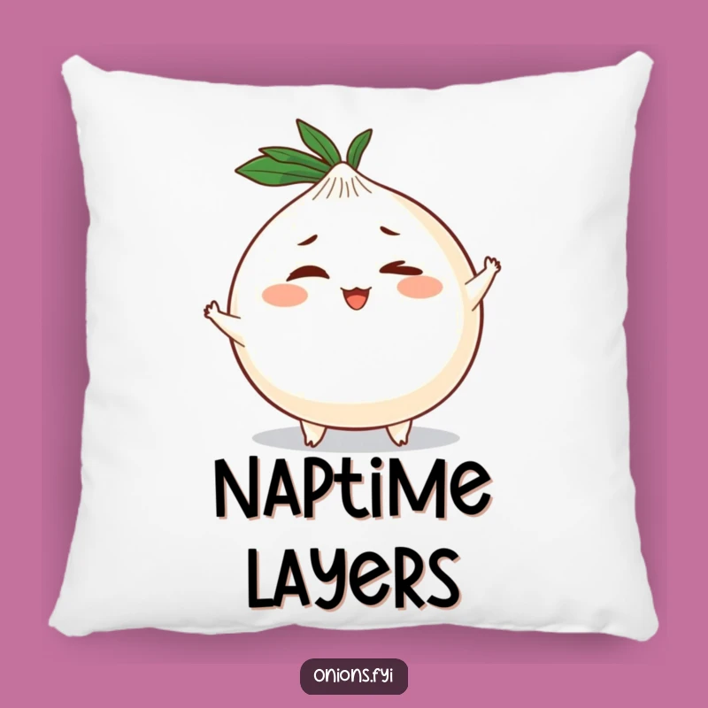 Funny Winking Onion Pillow: Cozy Mischievous Character Cushion