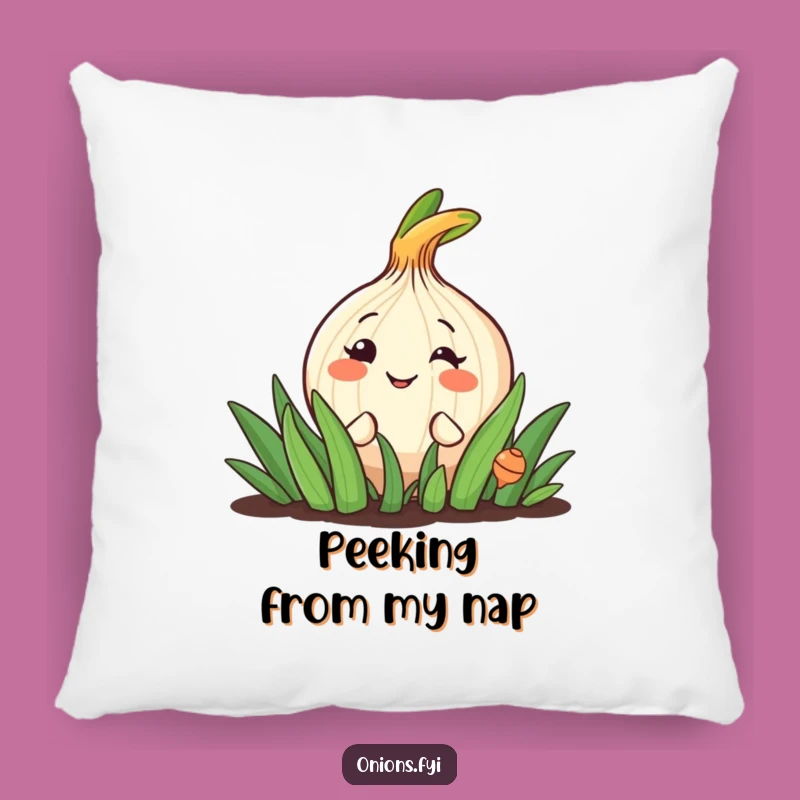 Funny Peeking Onion Pillow: Cozy Garden Grin Comfort Funny Gift!