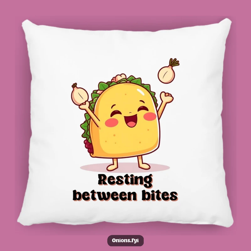 Funny Juggling Taco Pillow - Cozy & Hilarious Accent for Foodie Spaces