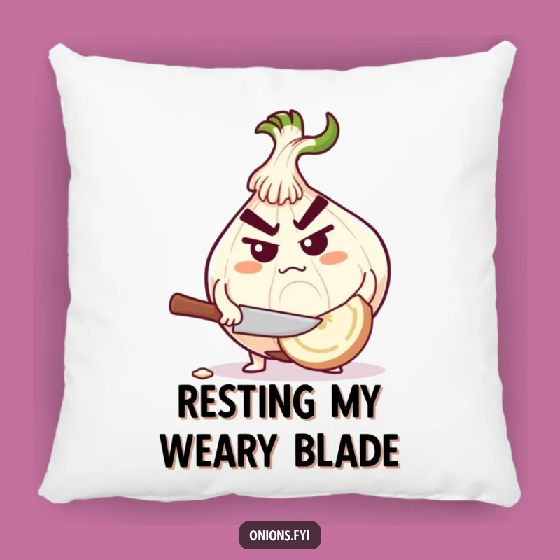 Funny Determined Onion Pillow - Comfort Meets Culinary Grit!