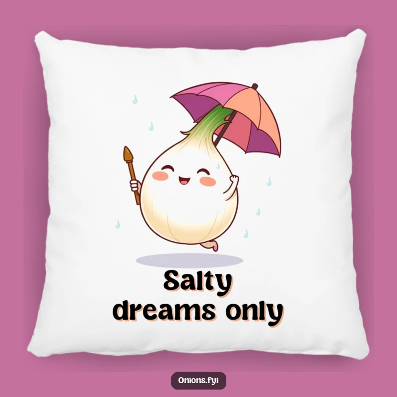 Funny Onion Salt Rain Pillow - Cozy Cushion for Embracing Salty Emotions, Unique Gift